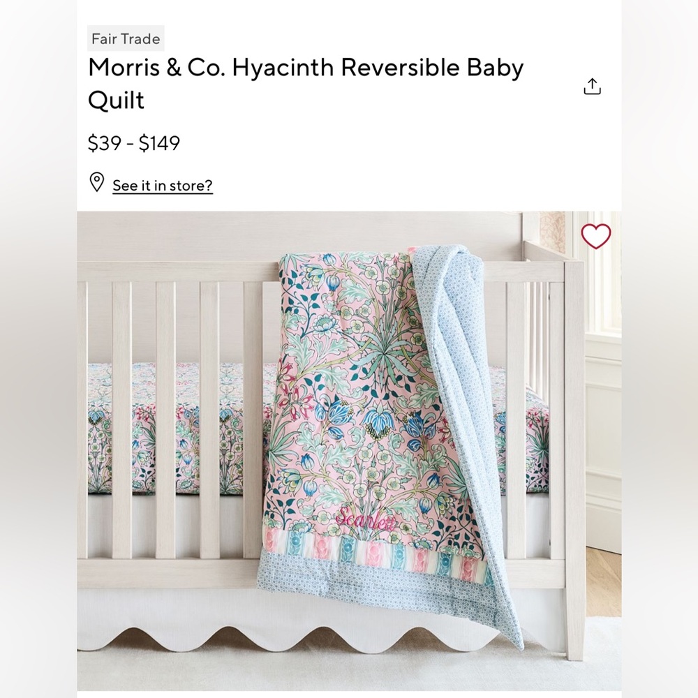 Pottery Barn Kids Morris & Co. Quilt
